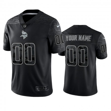 Miesten Minnesota Vikings NFL Pelipaita Custom Musta Reflective Limited